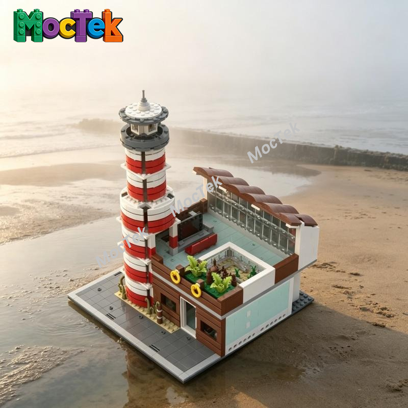 Aquarium And Marine Museum - Конструктор MOC «Городской аквариум»: имитация сцены