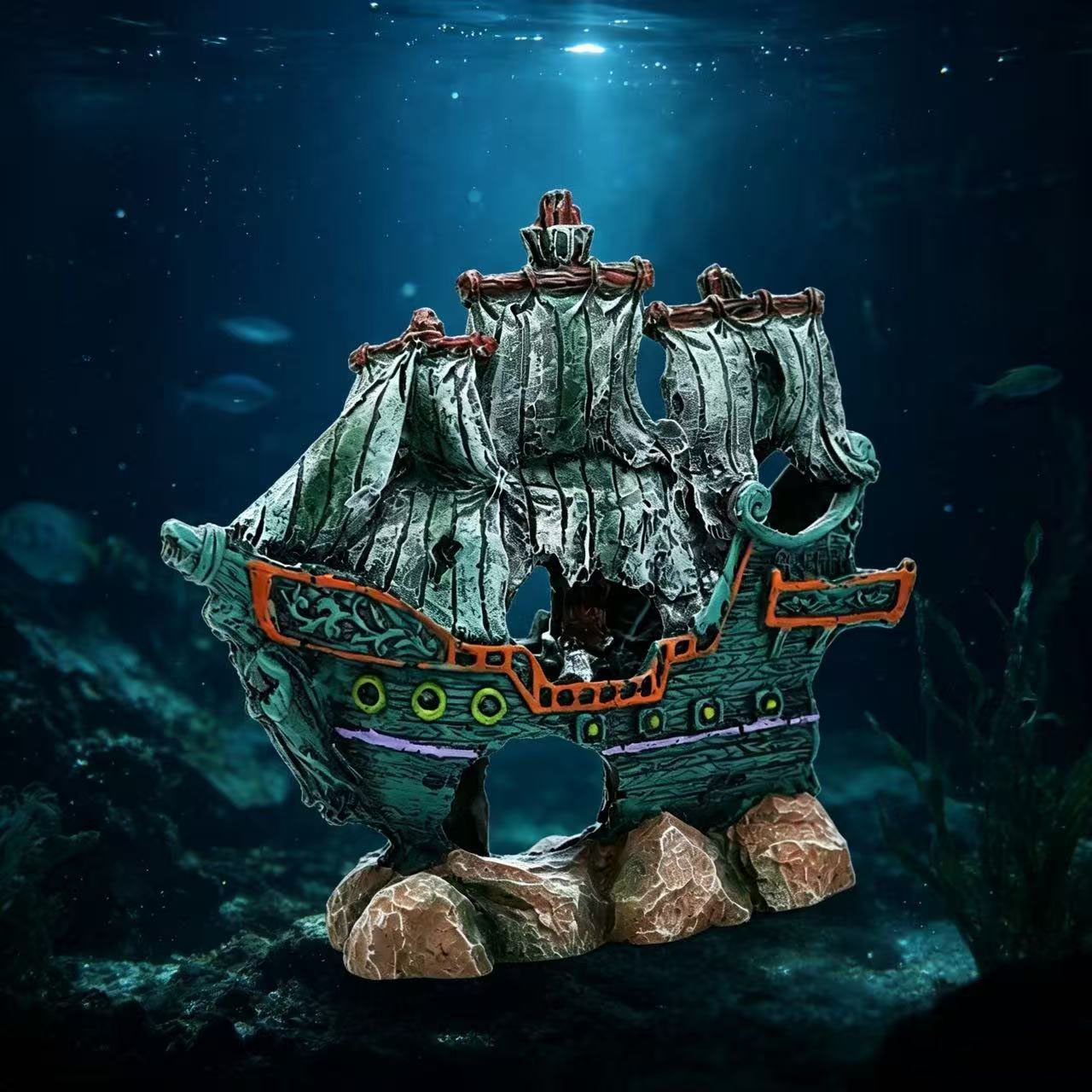 Декор для аквариума: лодка-пар – обзор и цена Aquarium Marineland