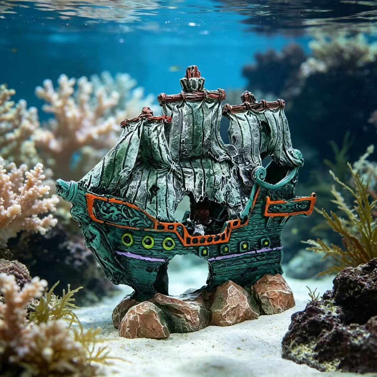 Декор для аквариума: лодка-пар – обзор и цена Aquarium Marineland